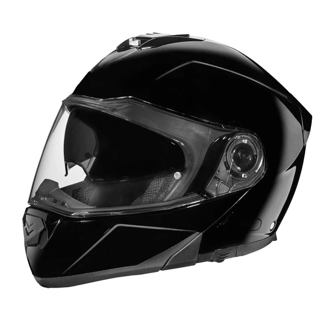 Daytona Helmets D.O.T. Glide Helmet Gloss Black - Front Left Side View