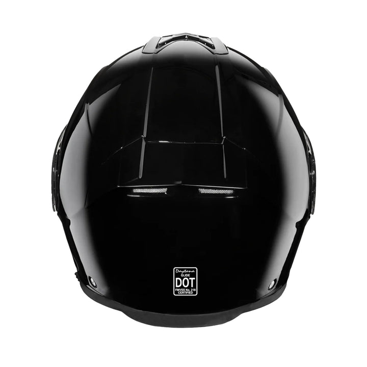 Daytona Helmets D.O.T. Glide Helmet Gloss Black - Rear View
