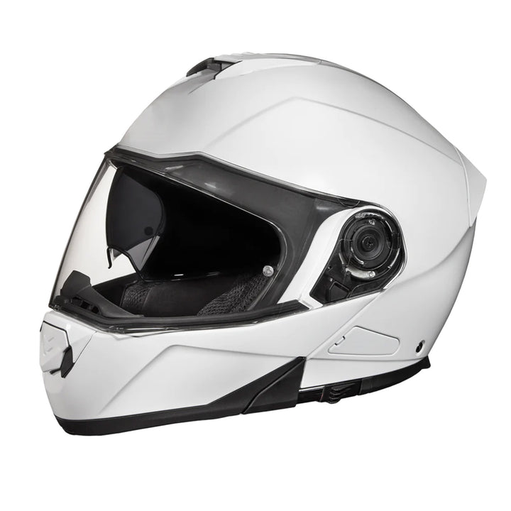 Daytona Helmets D.O.T. Glide Helmet Gloss White - Front Left Side View