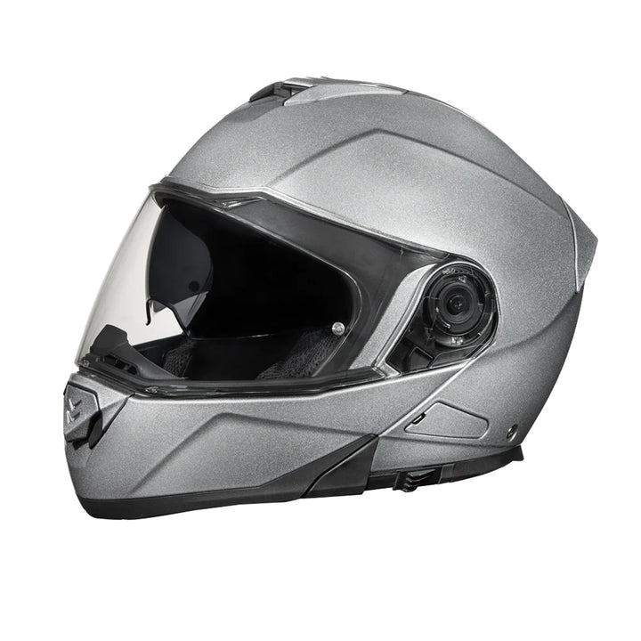 Daytona Helmets D.O.T. Glide Helmet Silver Metallic - Front Left Side View