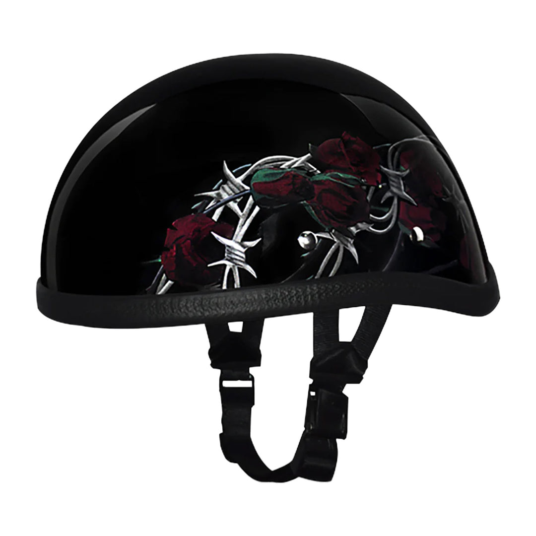 Daytona Helmets Novelty Eagle - Barbed Roses - Front Left Side View