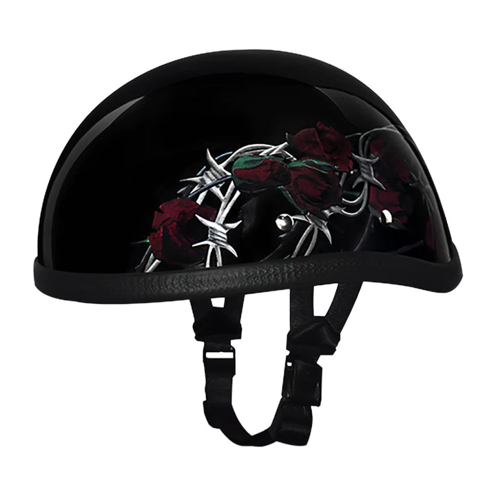 Daytona Helmets Novelty Eagle - Barbed Roses - Front Left Side View