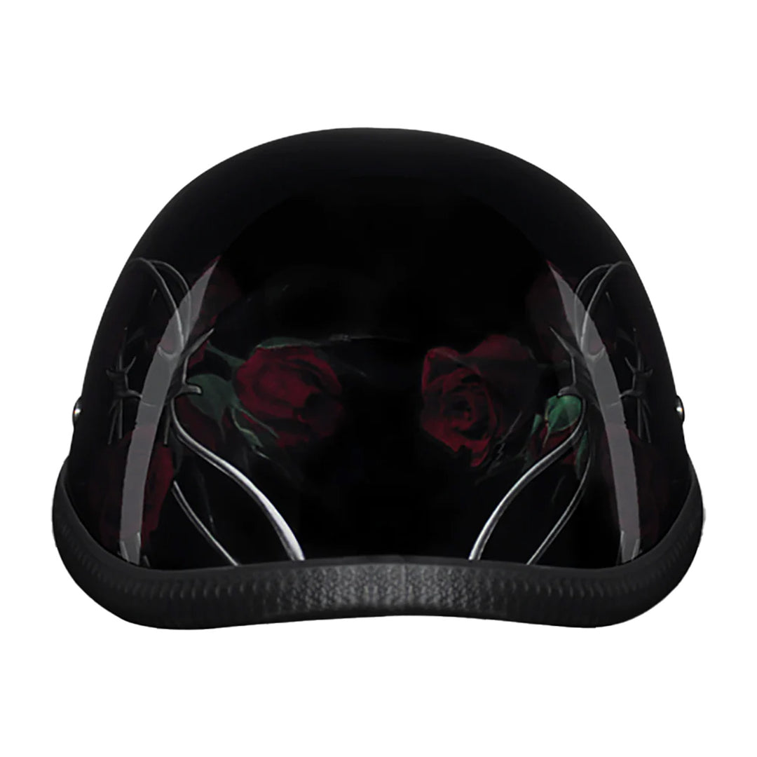 Daytona Helmets Novelty Eagle - Barbed Roses - Rear View