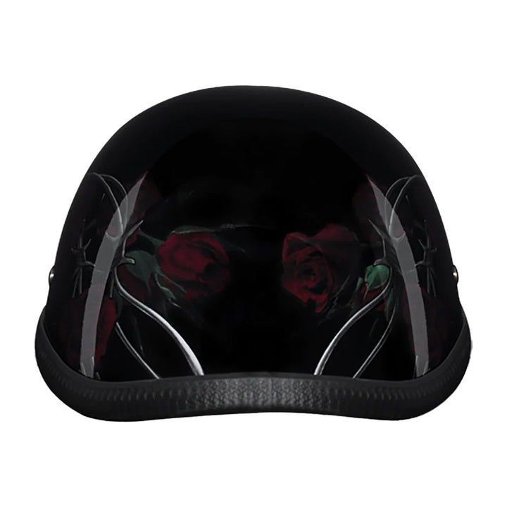 Daytona Helmets Novelty Eagle - Barbed Roses - Rear View