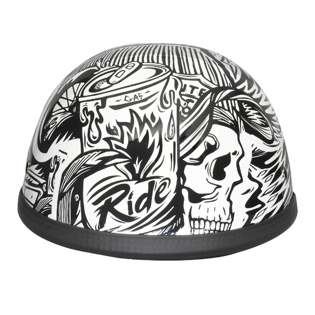 Daytona Helmets Novelty Eagle - Live Fast - Front View