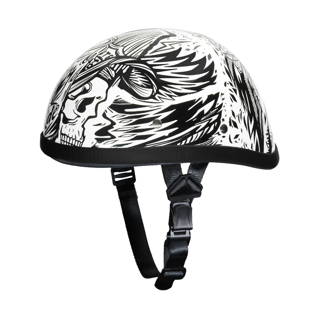 Daytona Helmets Novelty Eagle - Live Fast - Front Left Side View