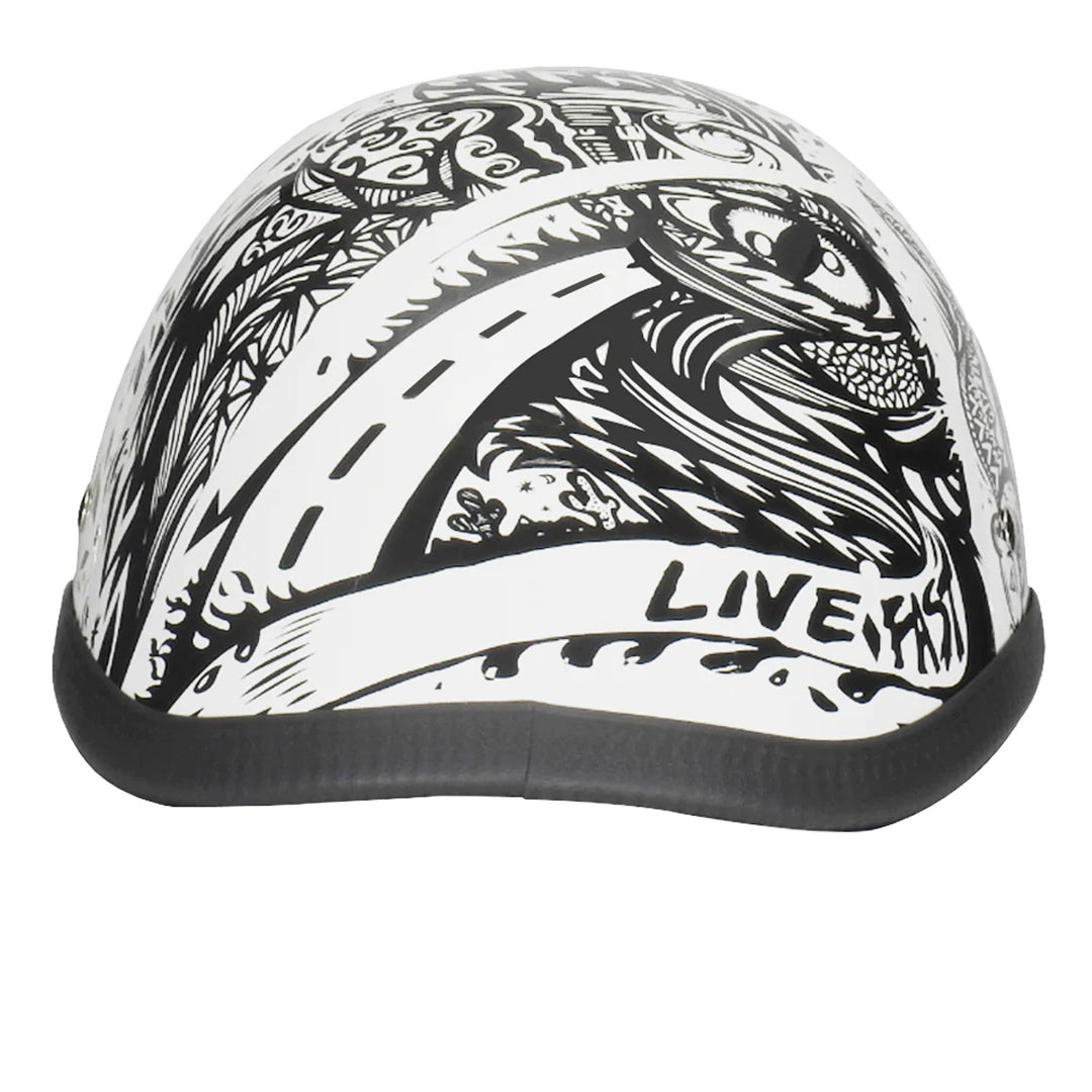 Daytona Helmets Novelty Eagle - Live Fast - Rear View