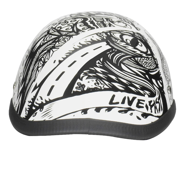 Daytona Helmets Novelty Eagle - Live Fast - Rear View