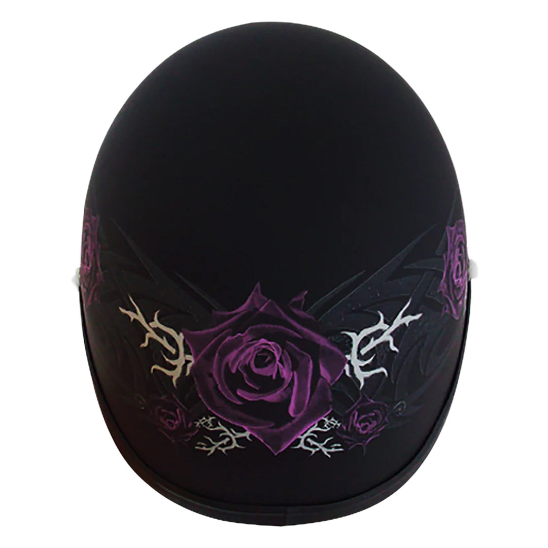 Daytona Helmets Novelty Eagle - Purple Rose - Top Rear View