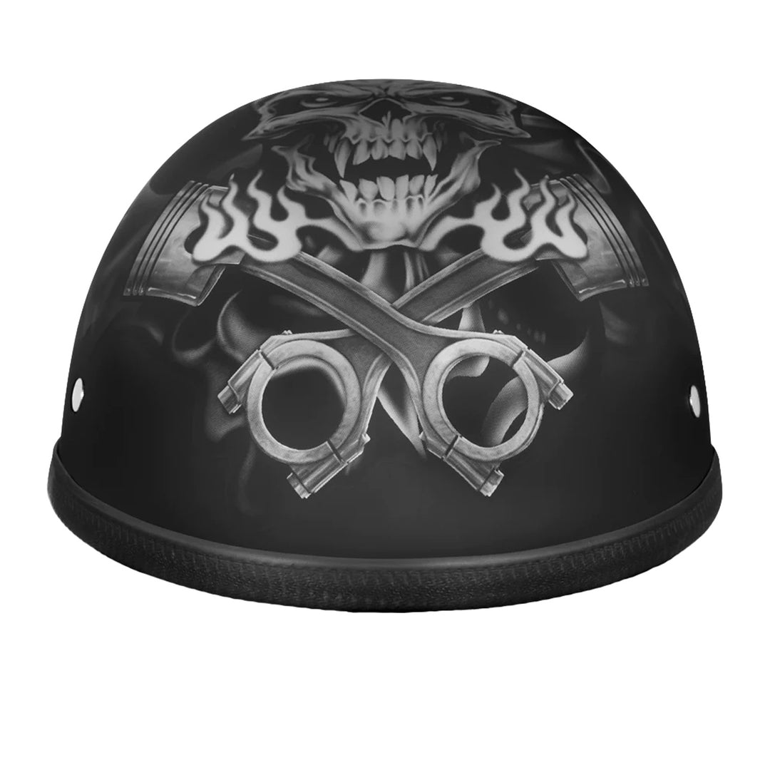Daytona Helmets Novelty Eagle - Pistons Skull - Front View