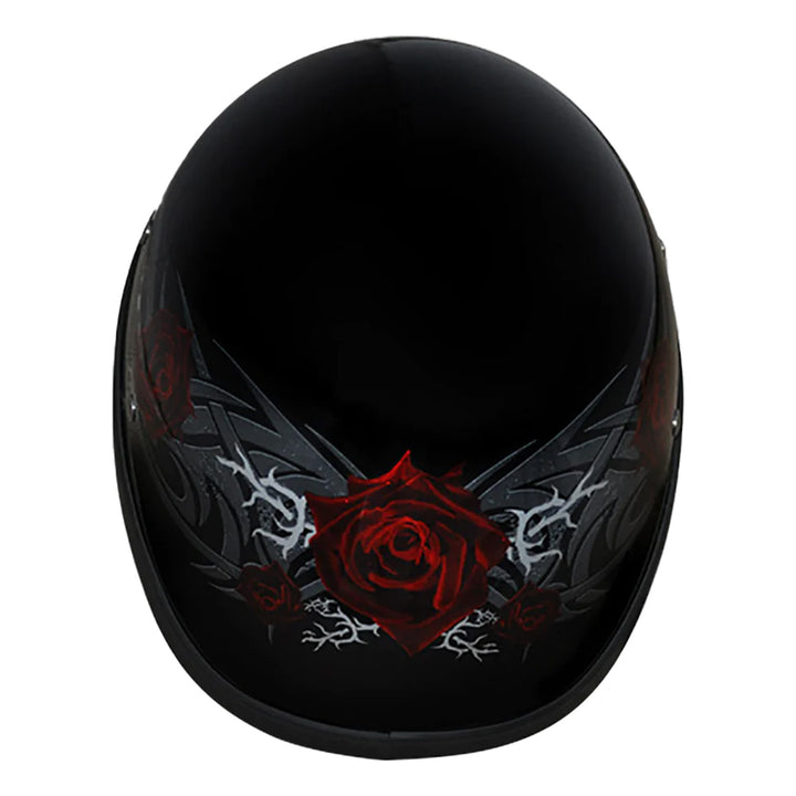 Daytona Helmets Novelty Eagle - Rose - Top Rear View