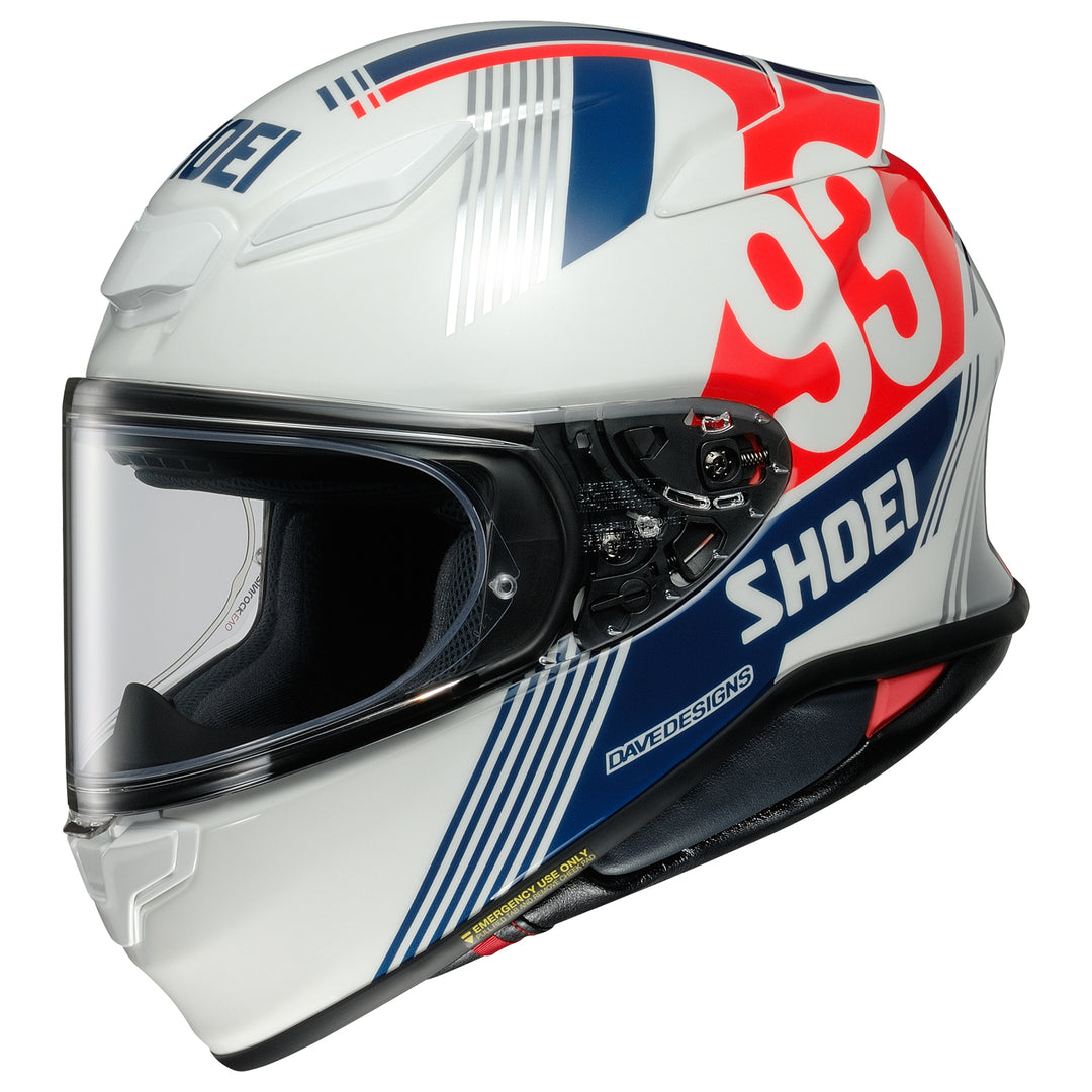 Shoei RF-1400 MM93 Retro Helmet TC-10 - Front Side View