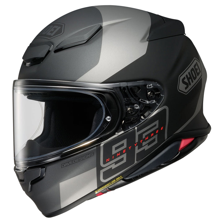 Shoei RF-1400 MM93 Rush Helmet TC-5 - Front Side View