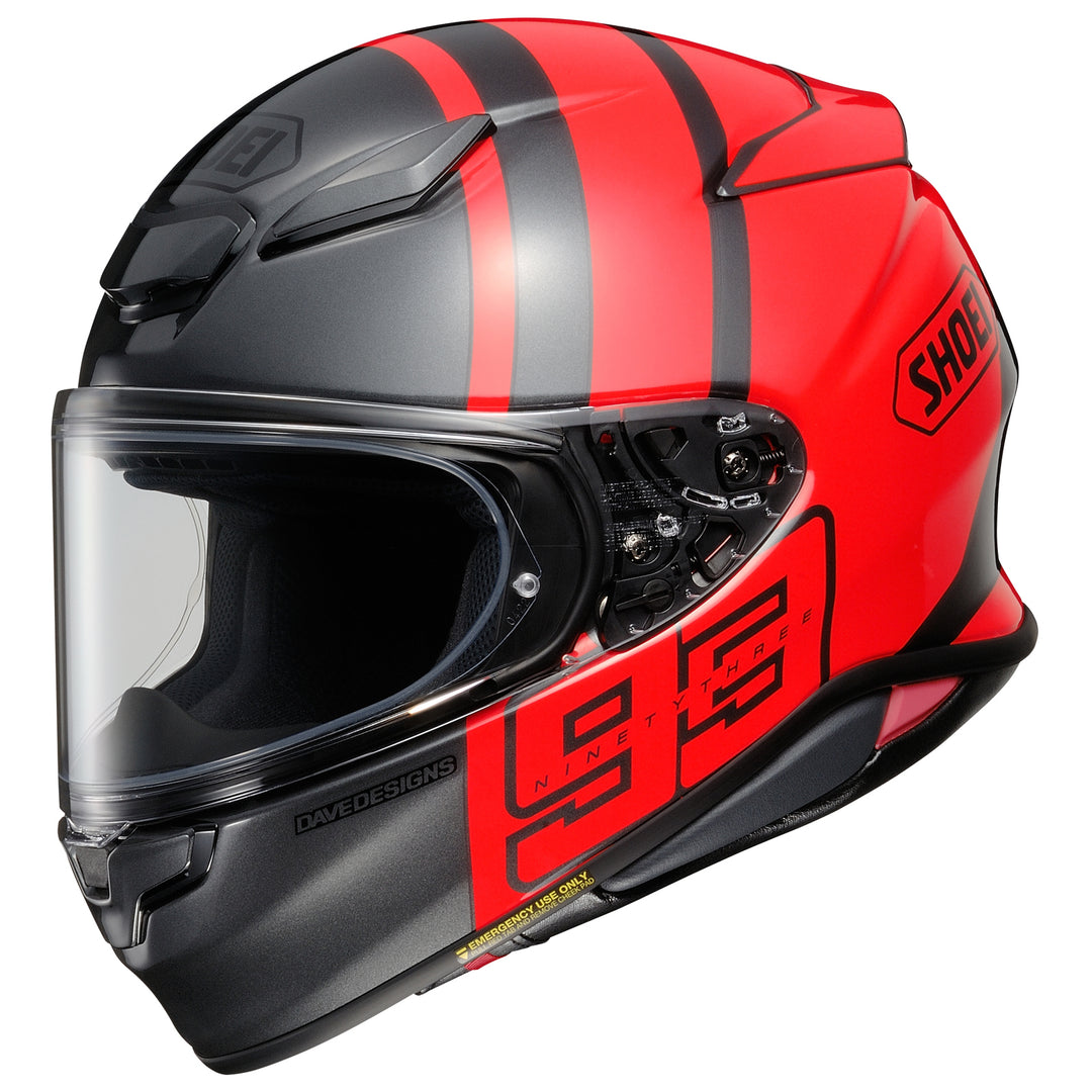 Shoei RF-1400 MM93 Collection Track Helmet TC-1 - Front Side View