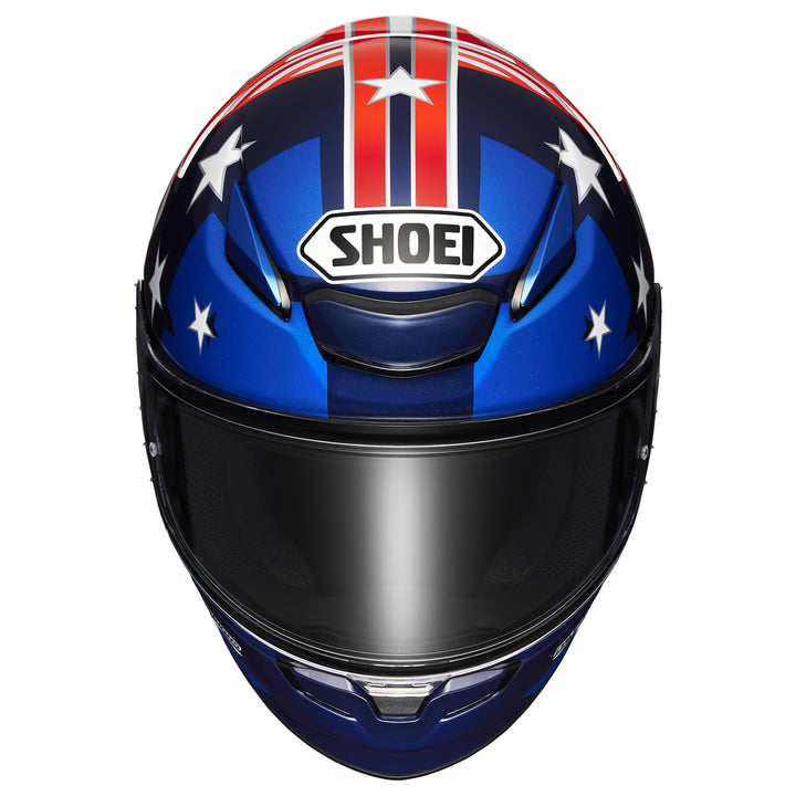 Shoei RF-1400 Marquez American Spirit Helmet TC-10 - Front Top View