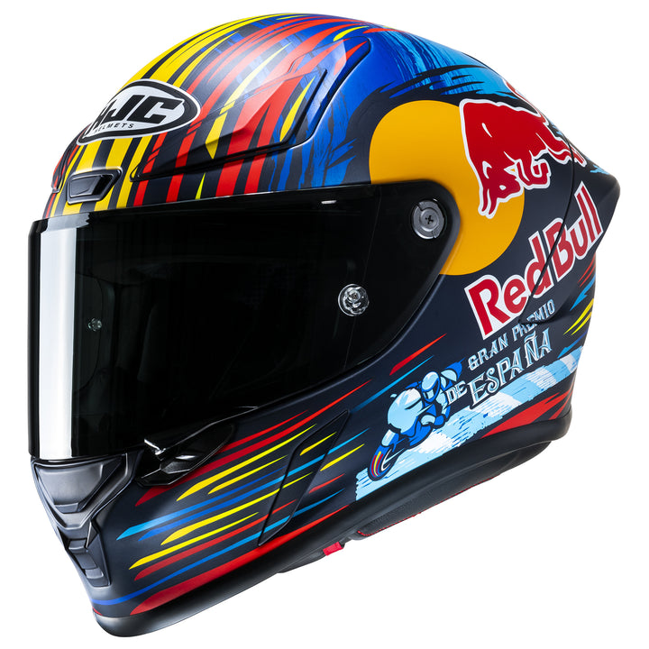 HJC RPHA 1N Jerez Red Bull Helmet MC-21SF - Front Left Side View