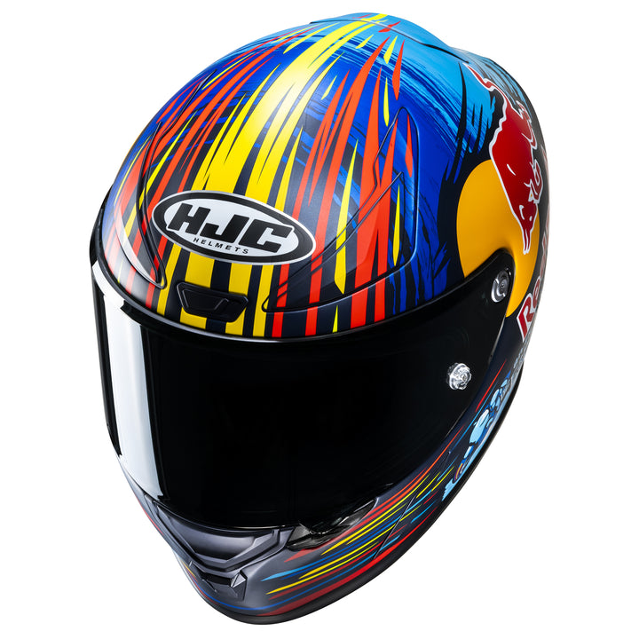 HJC RPHA 1N Jerez Red Bull Helmet MC-21SF - Top Left Side View