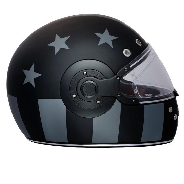 Daytona Helmets D.O.T. Retro Helmet - Captain America Stealth - Right Side View
