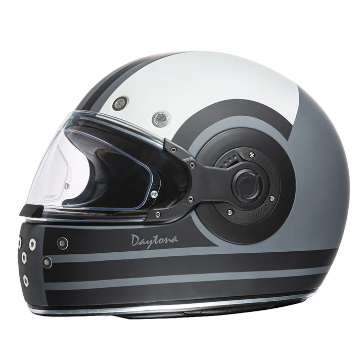 Daytona Helmets D.O.T. Retro Helmet - Racer - Front Left Side View