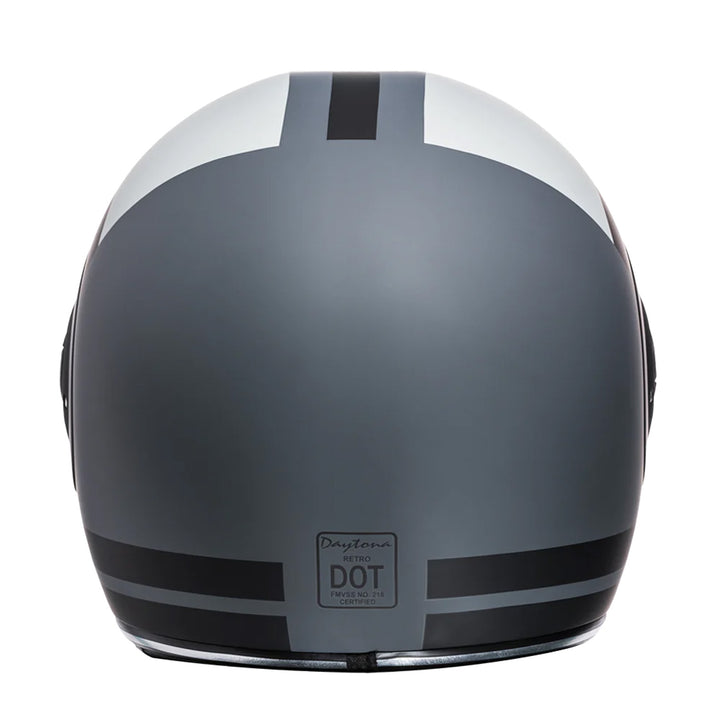 Daytona Helmets D.O.T. Retro Helmet - Racer - Rear View