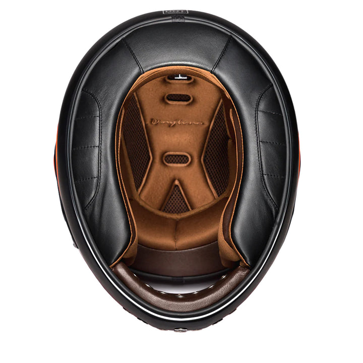 Daytona Helmets D.O.T. Retro Helmet - Racer - Bottom Up View