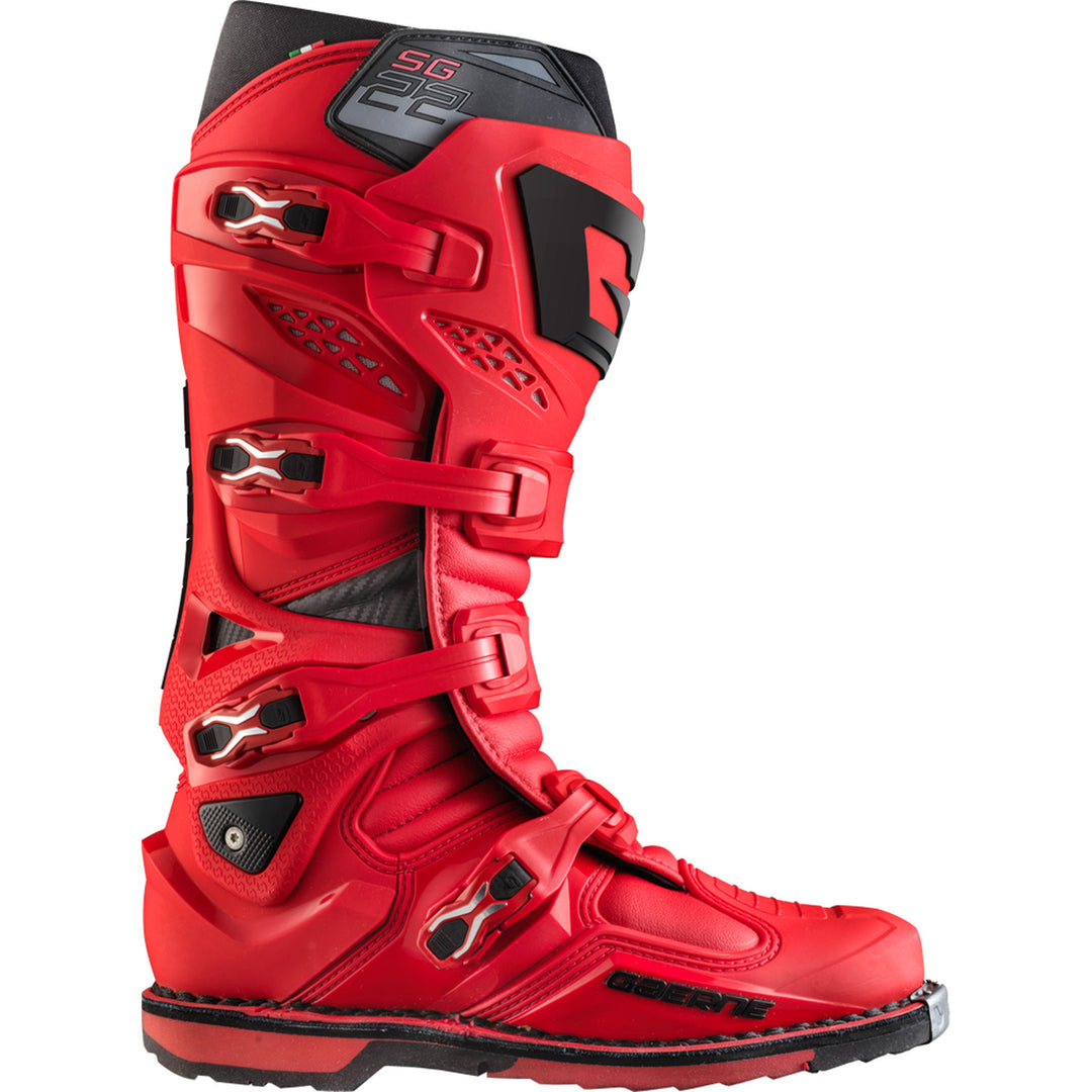 Gaerne SG-22 Boots Red - Outer Side View