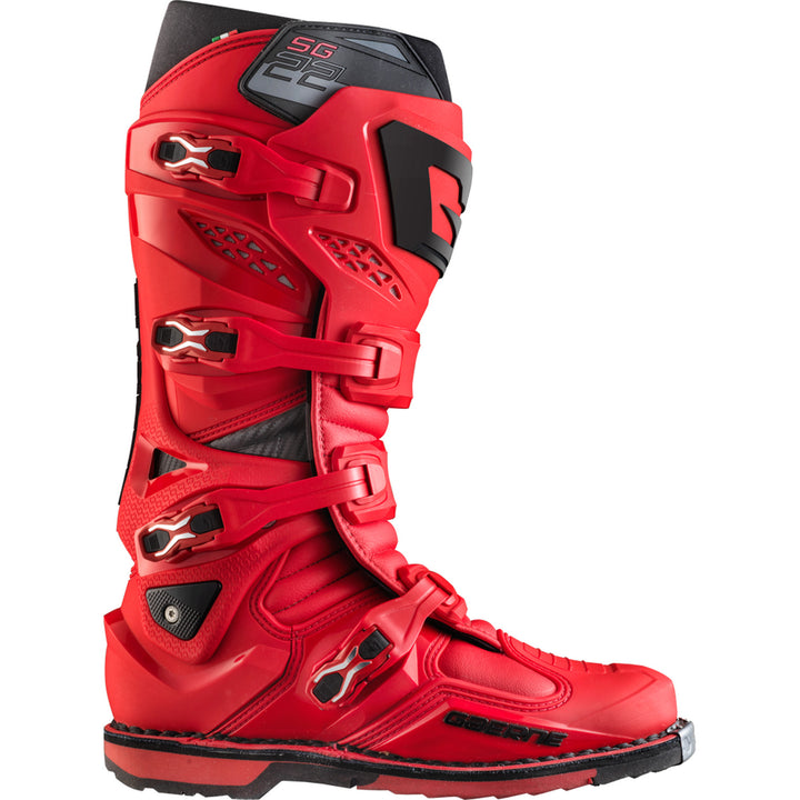 Gaerne SG-22 Boots Red - Outer Side View