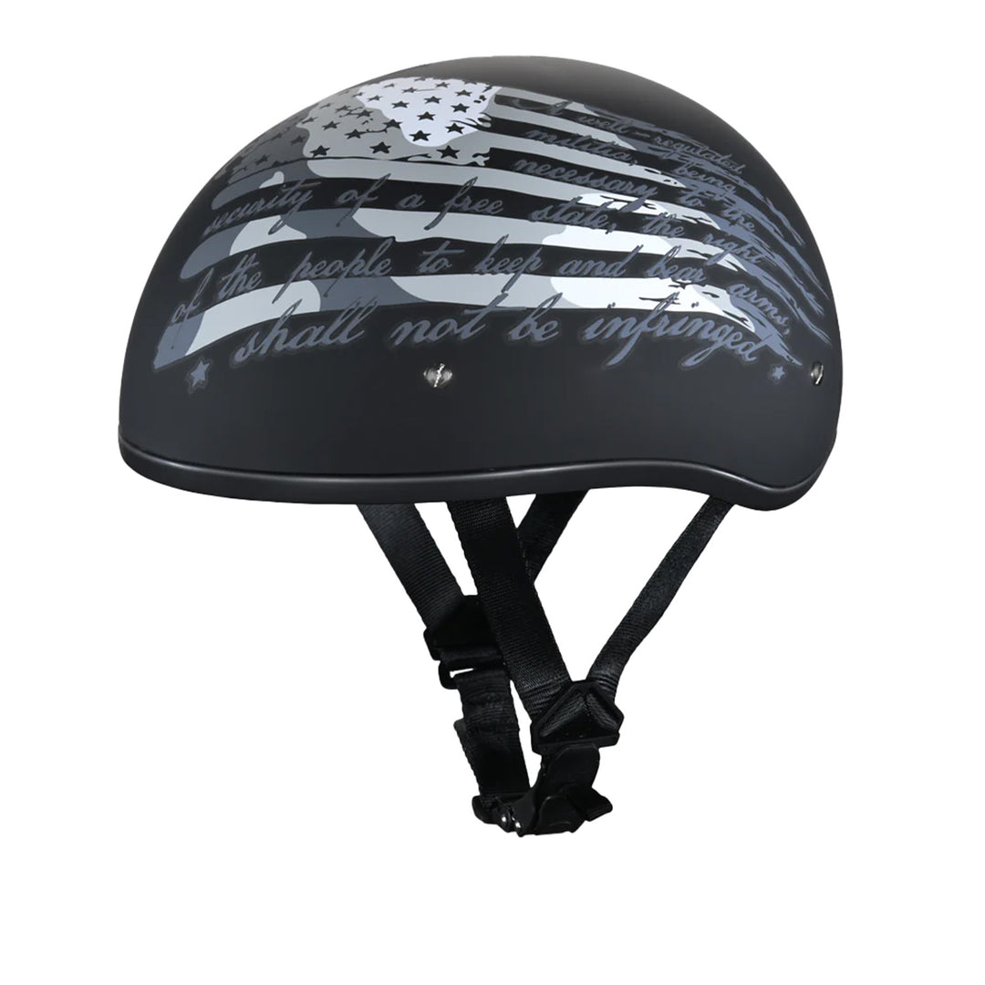 Daytona Helmets D.O.T. Skull Cap - 2nd Amendment - Front Left Side View