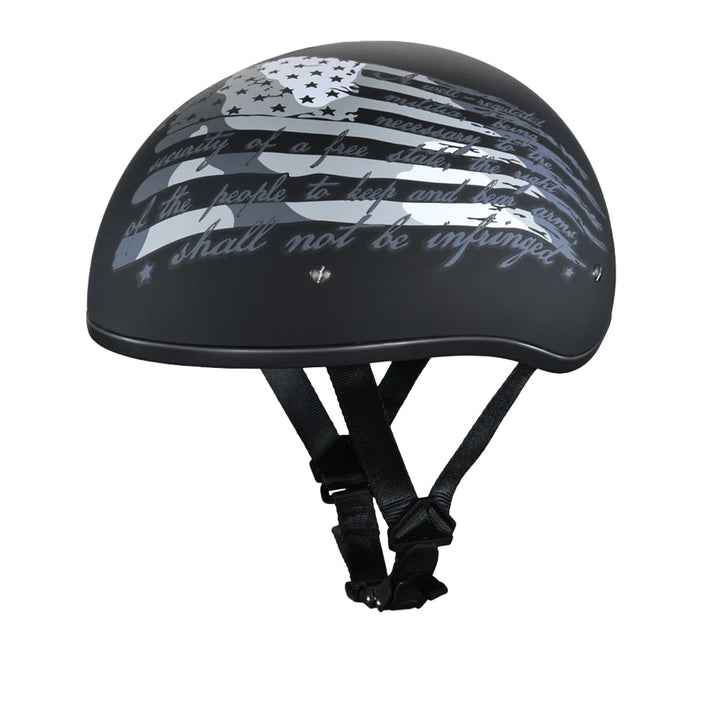Daytona Helmets D.O.T. Skull Cap - 2nd Amendment - Front Left Side View