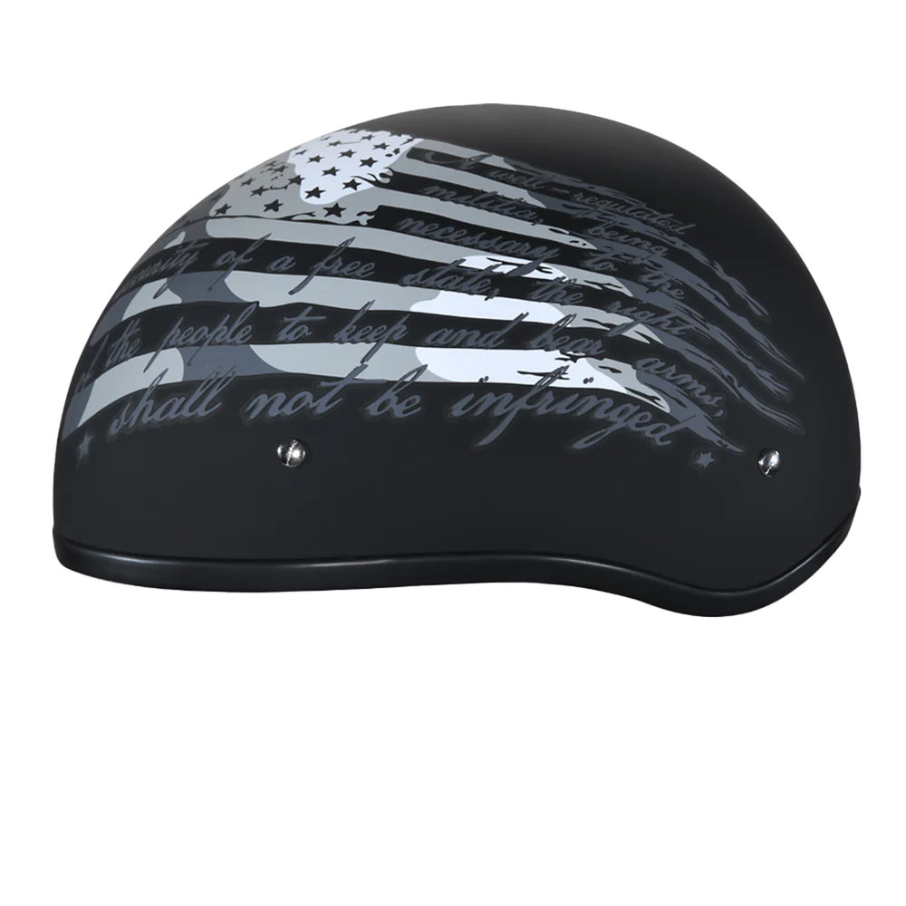 Daytona Helmets D.O.T. Skull Cap - 2nd Amendment - Left Side View