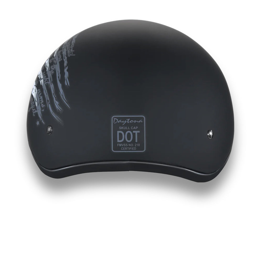 Daytona Helmets D.O.T. Skull Cap - 2nd Amendment - Rear View