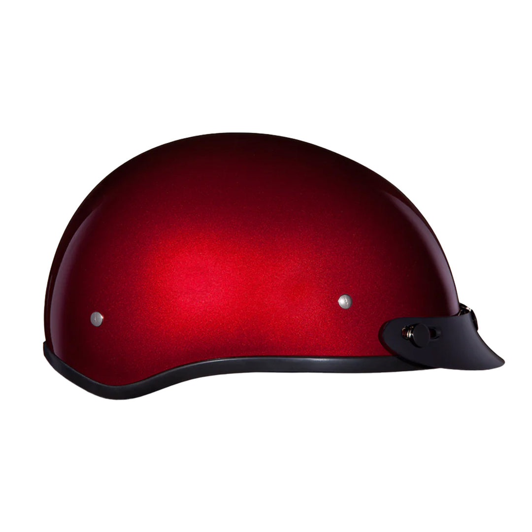 Daytona Helmets D.O.T. Skull Cap Black Cherry - Right Side View