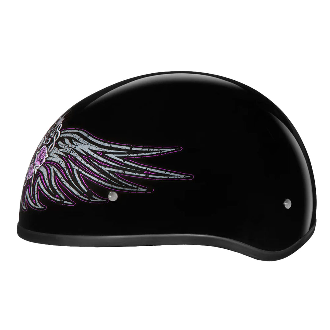 Daytona Helmets D.O.T. Skull Cap - Barbed Wire Heart - Left Side View