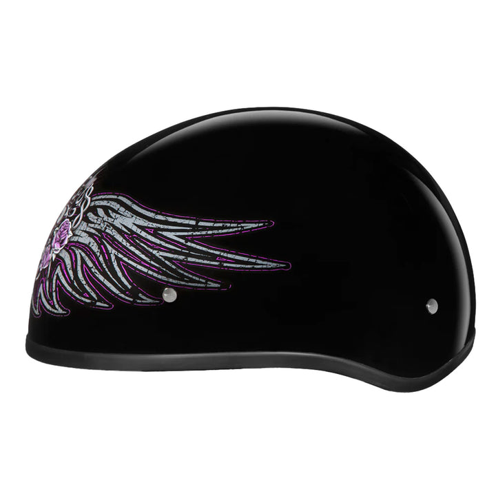 Daytona Helmets D.O.T. Skull Cap - Barbed Wire Heart - Left Side View