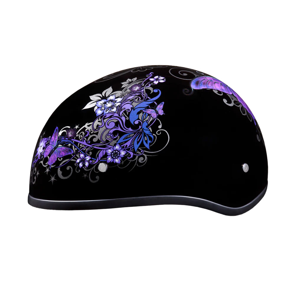 Daytona Helmets D.O.T. Skull Cap - Butterfly - Left Side View