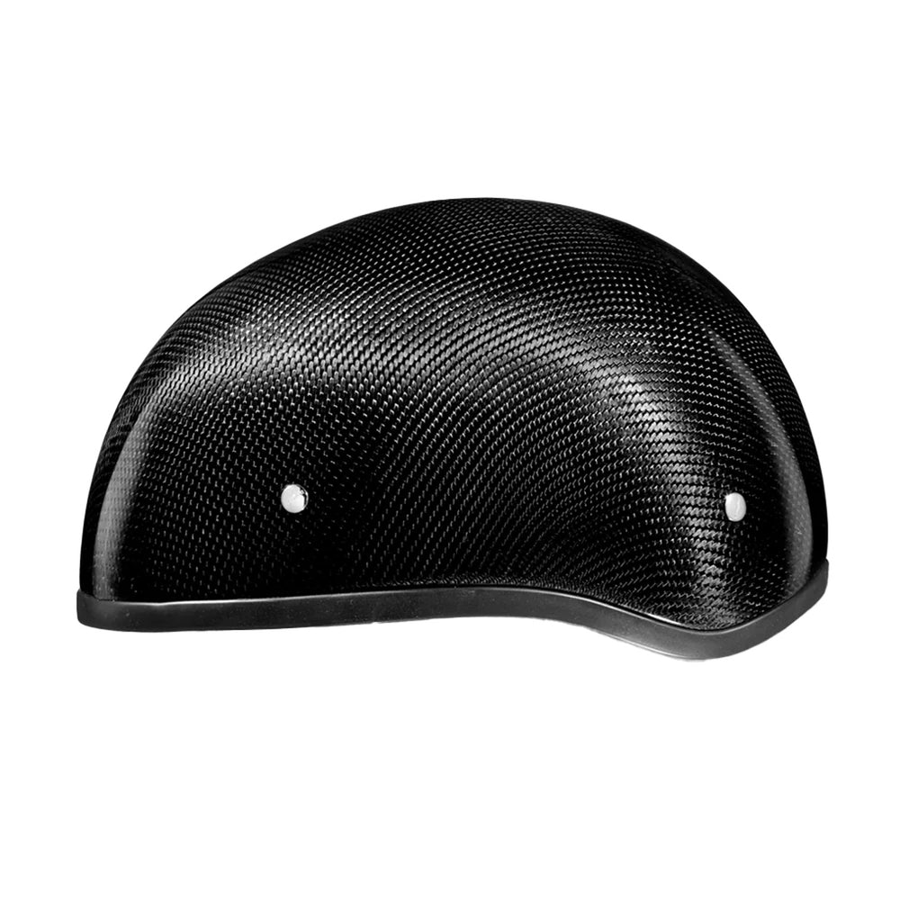 Daytona Helmets D.O.T. Skull Cap w/o Visor - Carbon - Left Side View