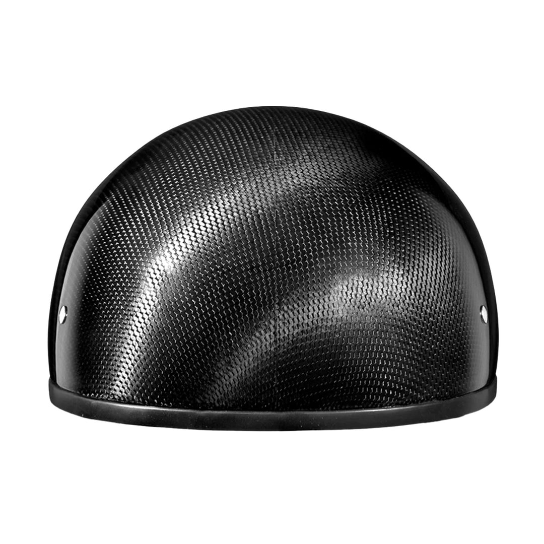 Daytona Helmets D.O.T. Skull Cap w/o Visor - Carbon - Front View