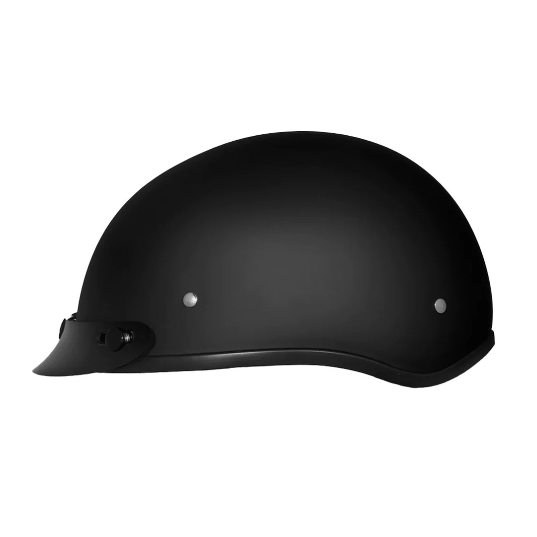 Daytona Helmets D.O.T. Skull Cap Dull Black - Left Side View