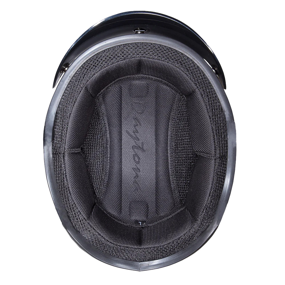 Daytona Helmets D.O.T. Skull Cap Dull Black - Bottom Up View