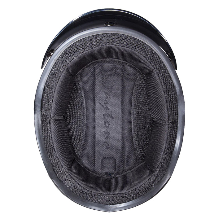Daytona Helmets D.O.T. Skull Cap Dull Black - Bottom Up View