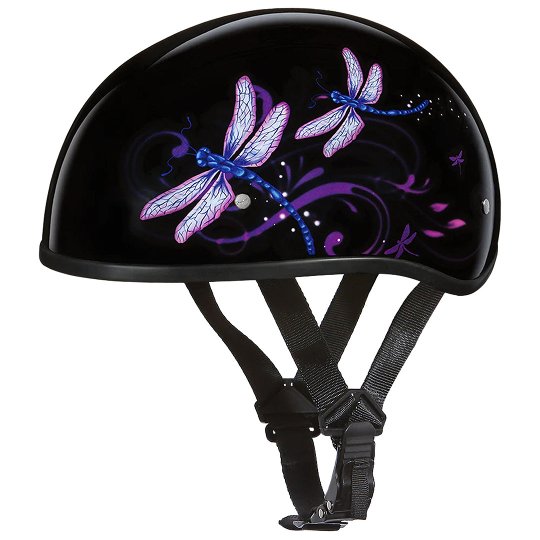 Daytona Helmets D.O.T. Skull Cap - Dragonfly - Front Left Side View