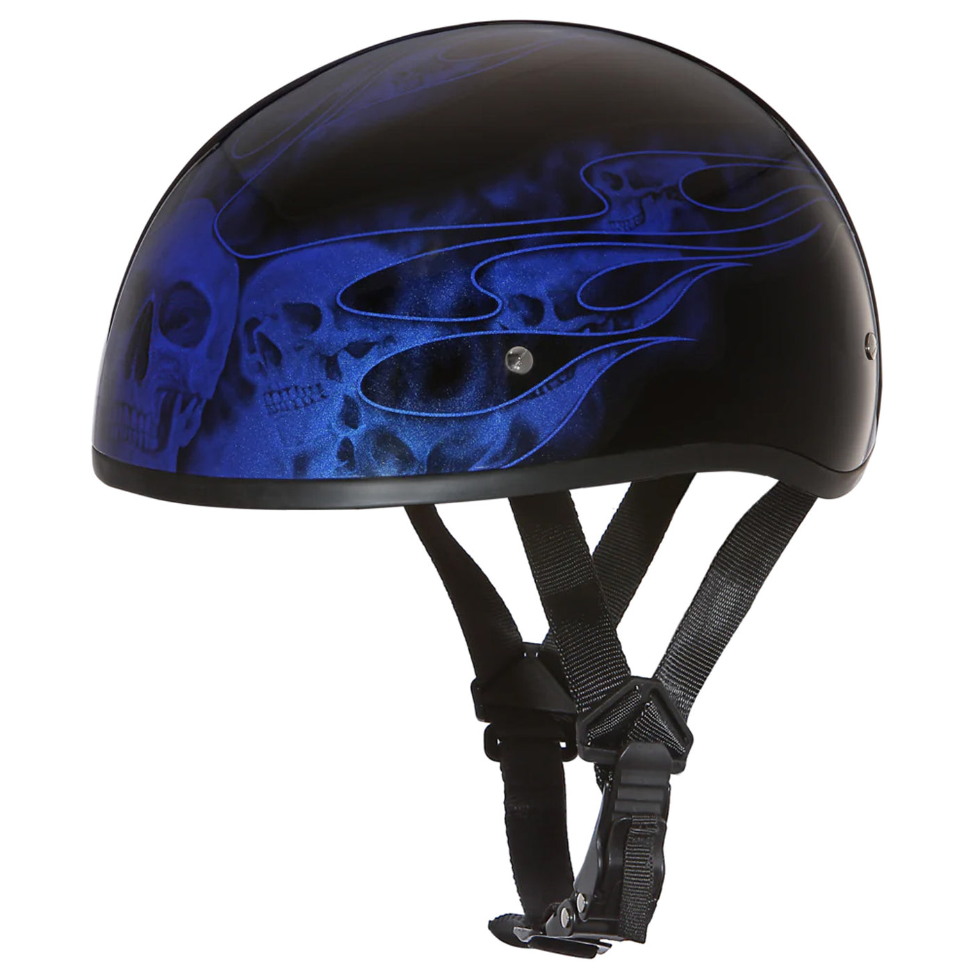Daytona Helmets D.O.T. Skull Cap - Skull Flames
