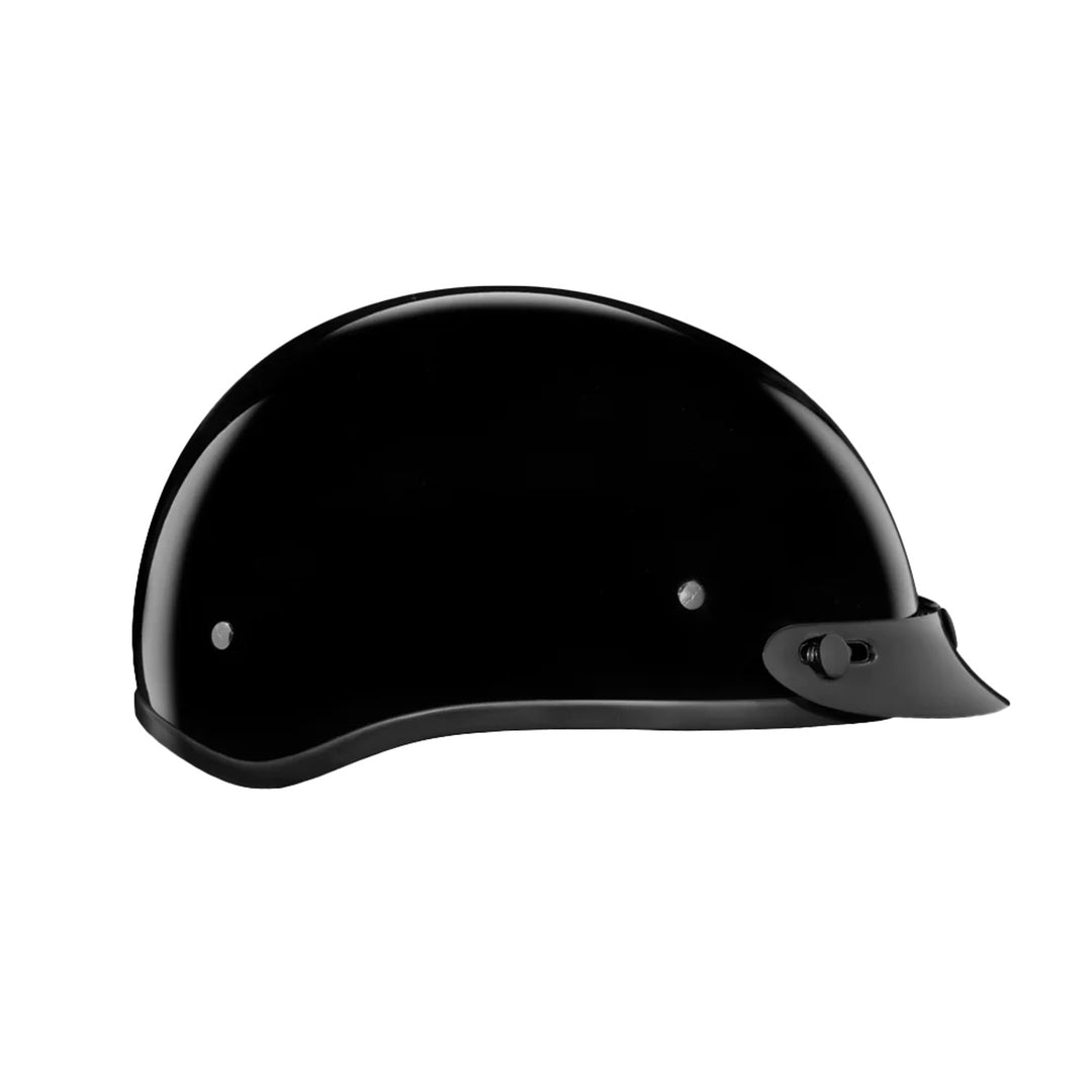 Daytona Helmets D.O.T. Skull Cap Gloss Black - Right Side View