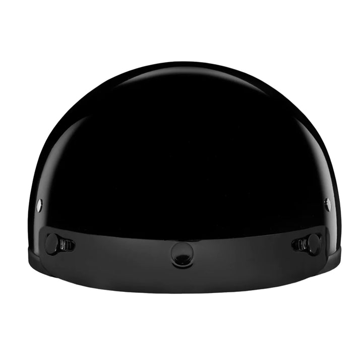 Daytona Helmets D.O.T. Skull Cap Gloss Black - Front View
