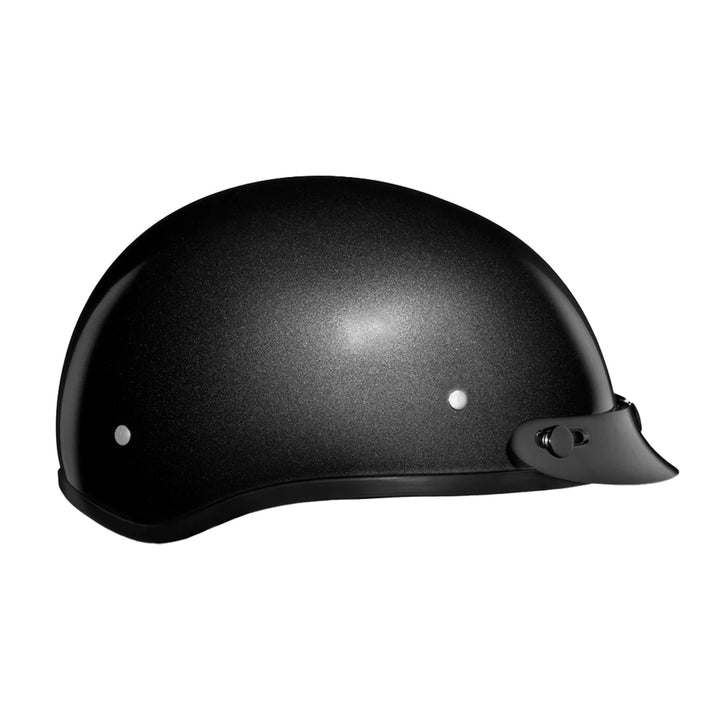 Daytona Helmets D.O.T. Skull Cap Gunmetal Grey Metallic - Right Side View