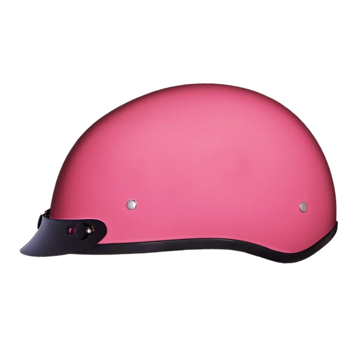 Daytona Helmets D.O.T. Skull Cap Gloss Pink - Left Side View