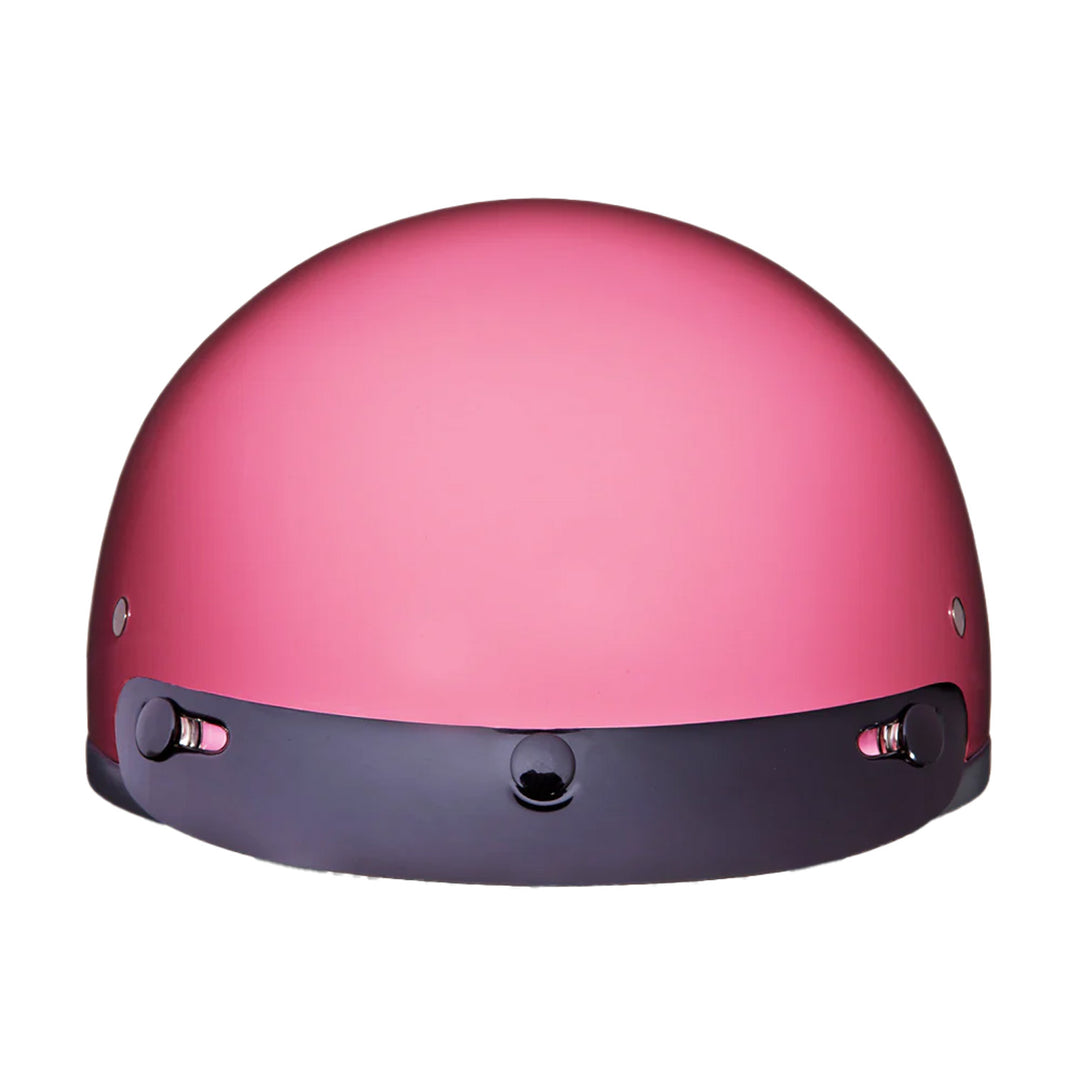 Daytona Helmets D.O.T. Skull Cap Gloss Pink - Front View