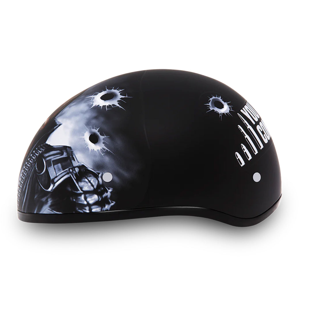 Daytona Helmets D.O.T. Skull Cap - Come Get 'Em - Left Side View
