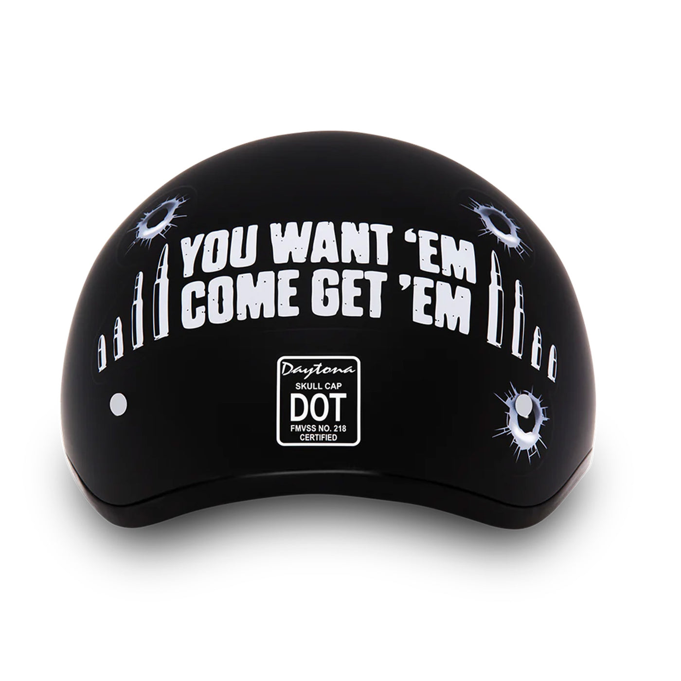 Daytona Helmets D.O.T. Skull Cap - Come Get 'Em