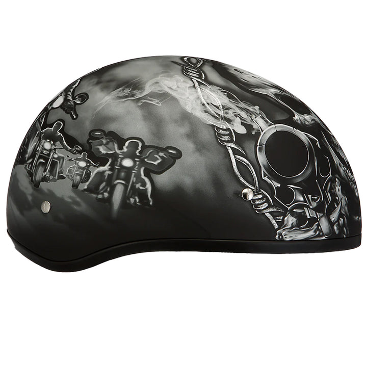 Daytona Helmets D.O.T. Skull Cap - Guns - Right Side View